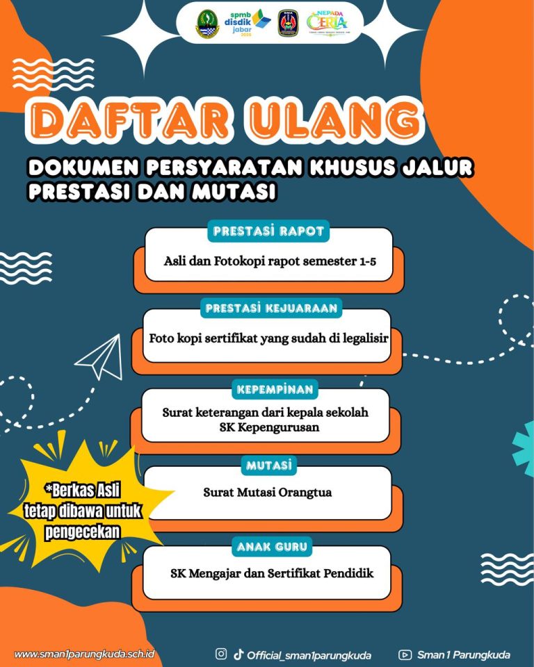 SYARAT KHUSUS DAFTAR ULANG